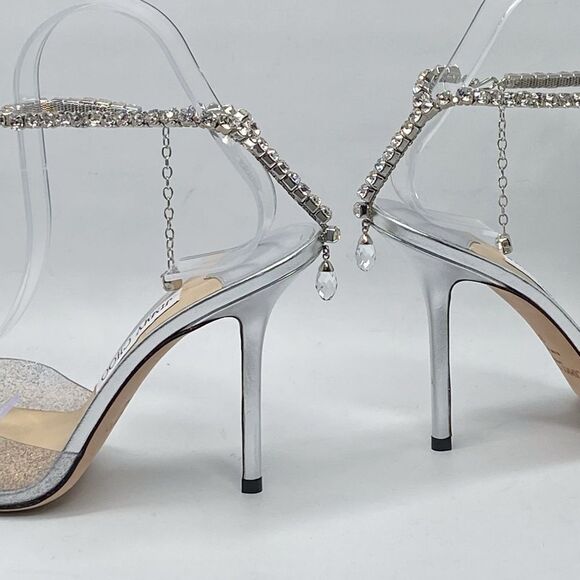 Jimmy Choo Saeda 100 Embellished High Heel Sandals size 39 - Picture 11 of 15